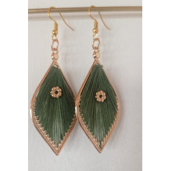 Boucle d'oreille tissée